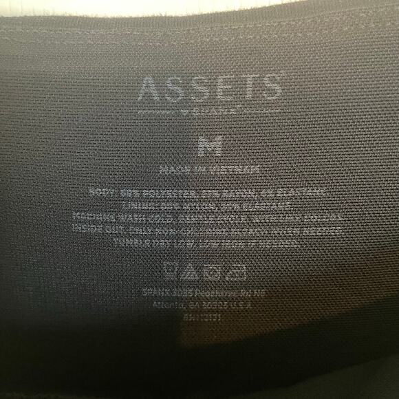 Assets by Spanx Black Shapewear Leggings Pull-On Women's Size Medium Pants - Picture 2 of 4